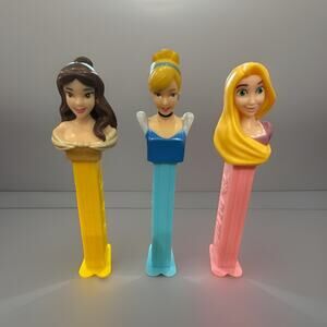 PEZ Dispenser Disney Princess Belle, Cinderella, Rapunzel 2019 & 2021
